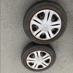 2 — 175/65r15 4x100 4x3.94  Stock Acura Integra Civic Fit Corolla Xa Xb Ia Echo Miata Wheels Rims Good Treads 90% Treads 2024 DOT Tires!