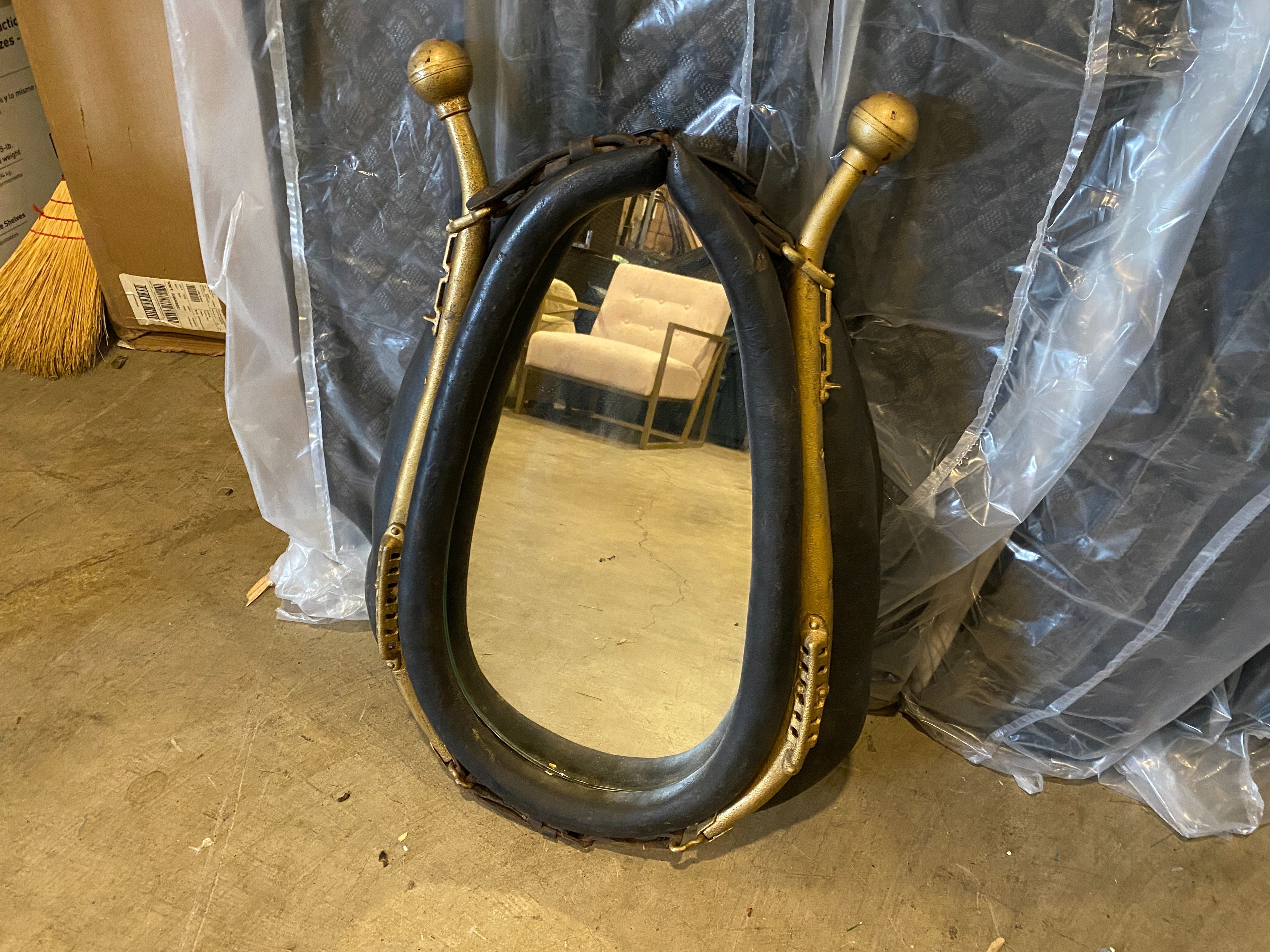Antique Horse Collar Mirror