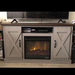 TV stand w/ Fireplace space heater Entertainment Cabinet