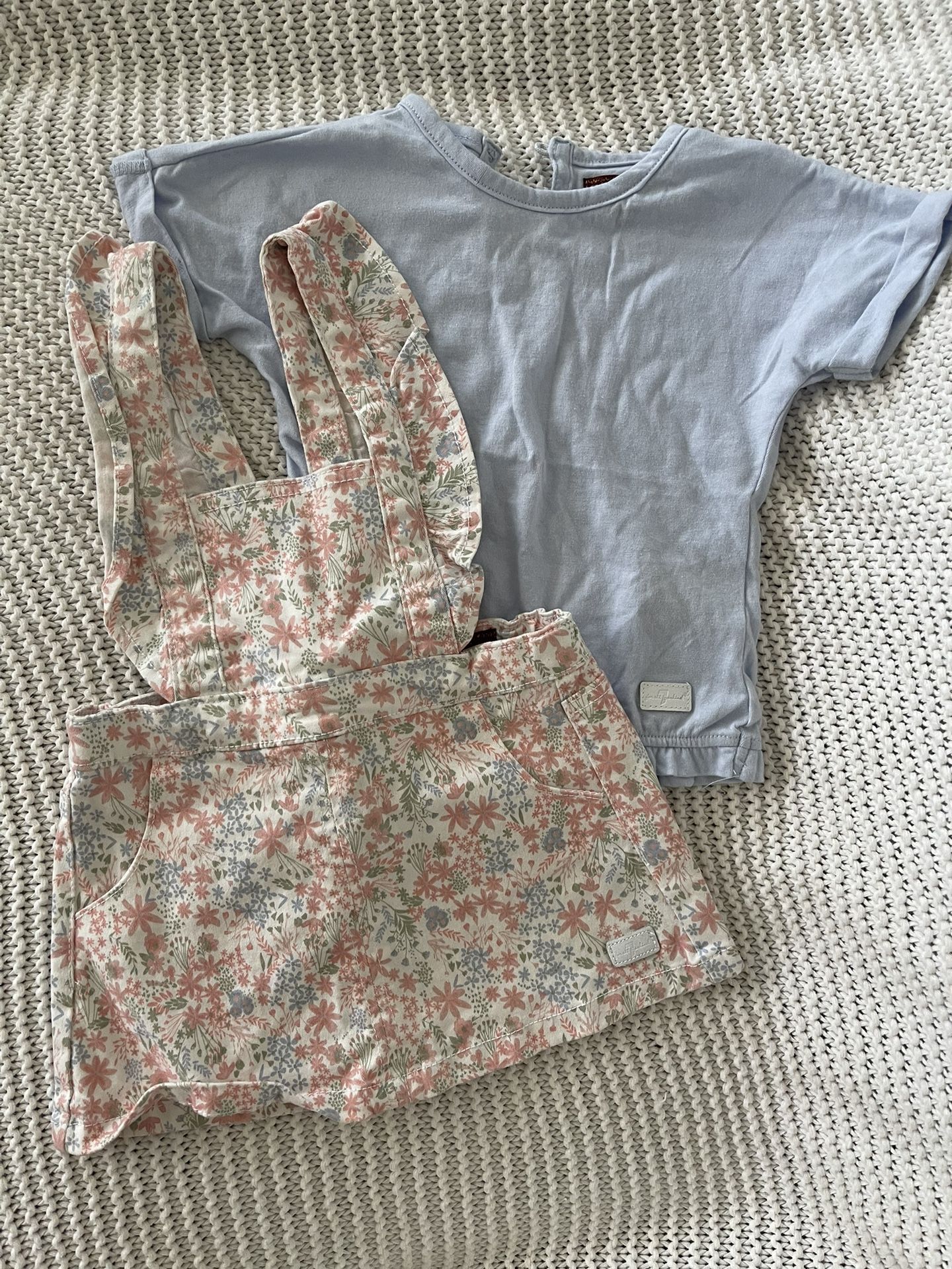 Seven For All Mankind Baby Girls Overall Dress Set