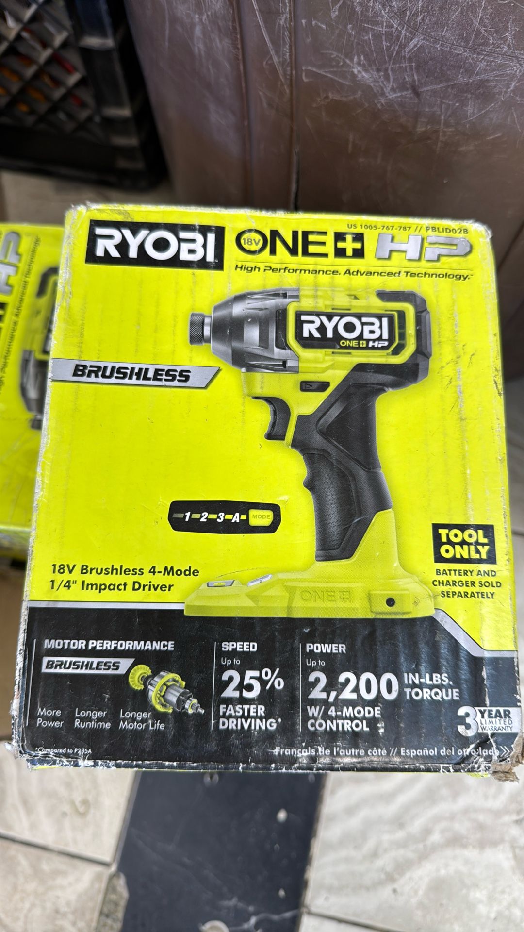 Ryobi Variable Speed Impact Tool Only Model Pblid02b