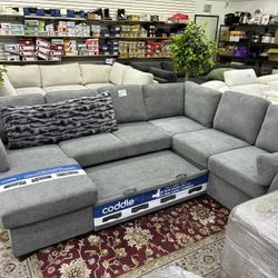 Coddle Luke Sleeper Sectional with Reversible Chaise and Storage