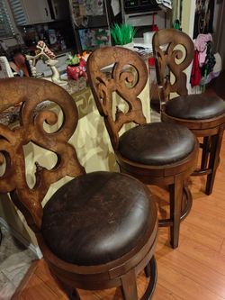 3 bar stools chairs barstools 29"