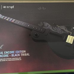 Crkd Gibson Les Paul Black Tribal Electric Guitar