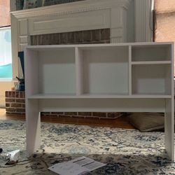 Dorm Desk Hutch - White