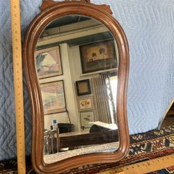 Vintage Carved Wood Mirror