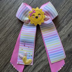 Sun And Rainbow Bow Hand Made