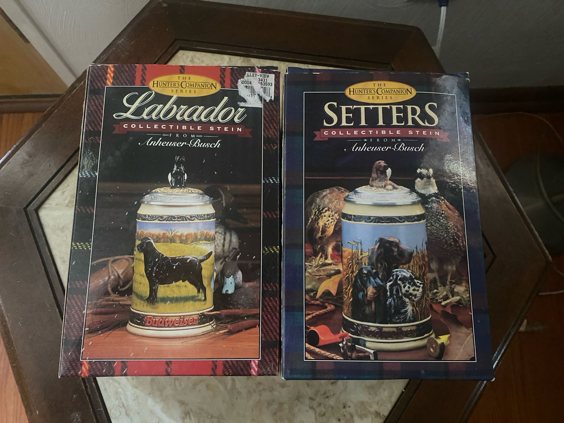 Pair of Vintage Anheuser Busch Collectible Beer Steins (Brand New in Box!)