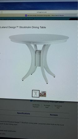 McLeland Design Stockholm Dining Table White