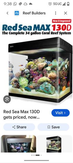 Fish tank 34 gallon RED SEA MAX 130D