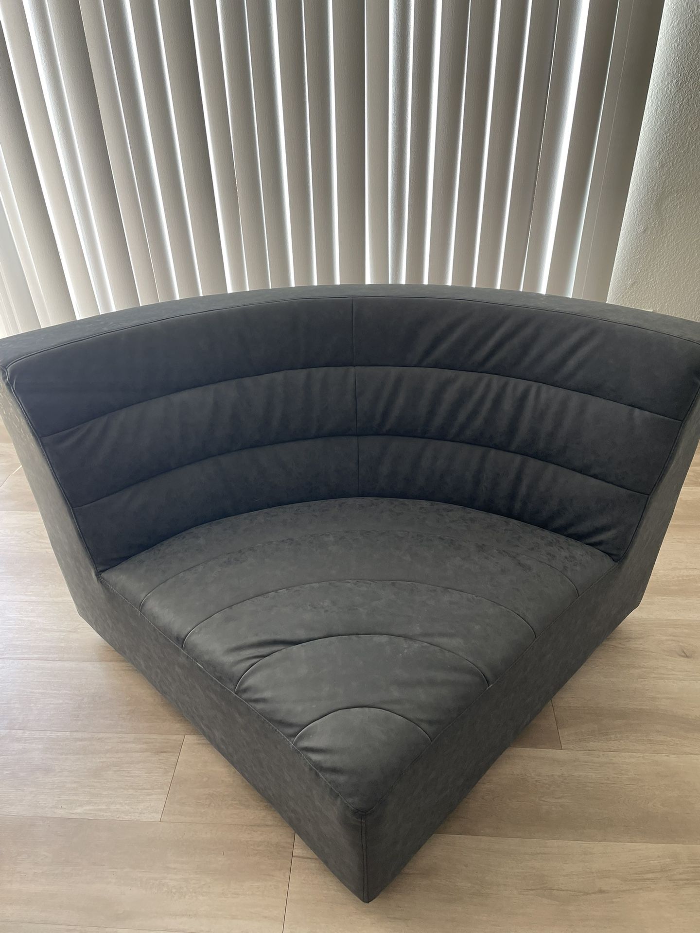 Black Leather Corner Sofa