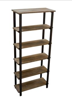 Bookshelf Metal and Solid Wood