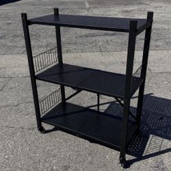 Folding Metal Rolling Cart