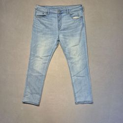 American Eagle Next Level Flex Men's Jeans 38x32 Light Wash Denim