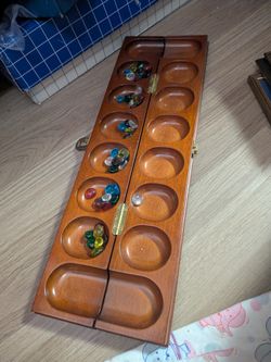 Vintage Mancala Folding Wood Board Game