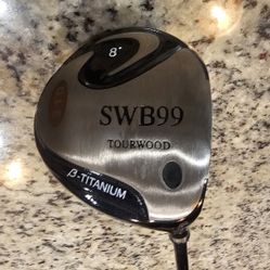 ⛳ MINI DRIVER 8° Titanium, STIFF S-Flex Graphite, Headcover, JUMBO GRIP 