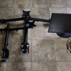 Dual Monitor Desk Mount, Triple Monitor Desk Mount, and Monitor