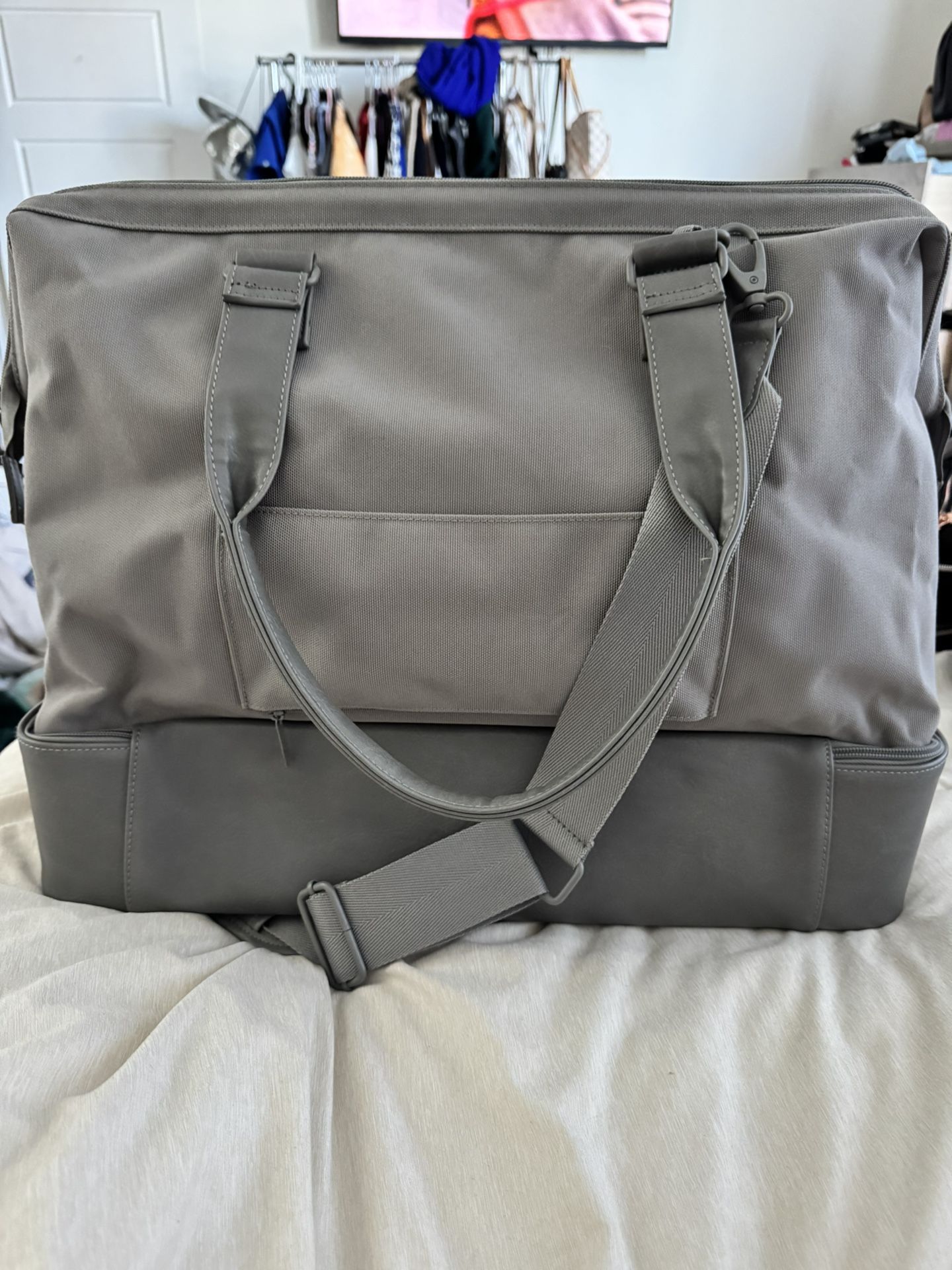 Large Beis Weekender Bag Gray