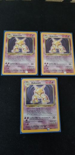 Base Set Alakazam Pokemon Cards