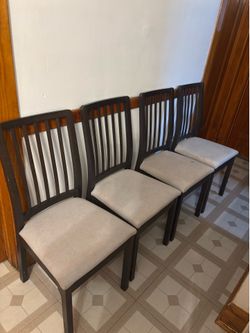 Newly upholstered dining chairs