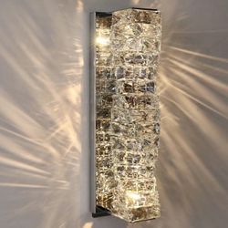Silver LED Crystal Wall Light