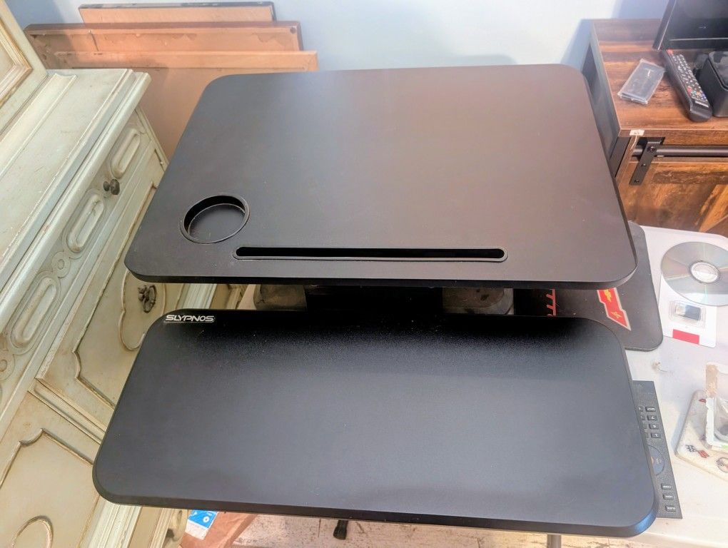 SLYPNOS Sit Stand Desk Height Adjustable Standing Desk