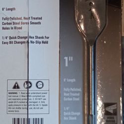 (9) ten drills ,Wood Boring Spade Bit ( 9pieces)