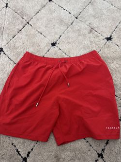 youngla red shorts
