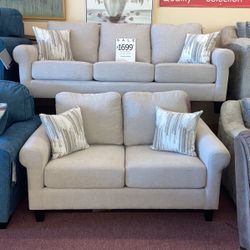 💥HUGE Blowout Furniture Sale!💥 Brand New Sofa Loveseat SET W/ Designer Accent Pillows Included! $50 Down Takes It Home Today! 