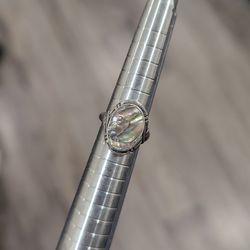 Silver Abalone Ring - Size 5
