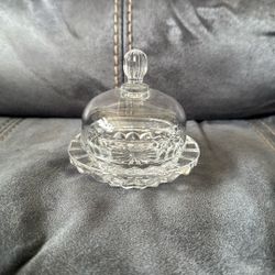 New Glass Crystal Condiment Butter Dish
