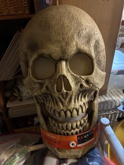 Lg light up skeleton face 24”H 16”W new cond