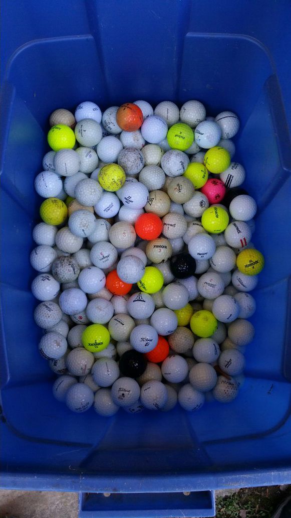 Bucket of golf balls