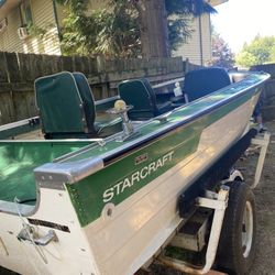 14” StarCraft Aluminum Boat With Trailer & 15HP Short Shaft 4Strokes Honda 