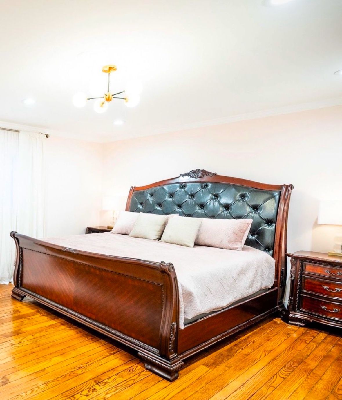 King Bed + 2 Nightstands + Box Spring