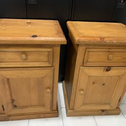 Solid Wood Side Tables Set Of 2