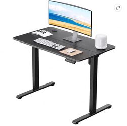 Gylador Electric Standing Desk, 40"×24" Height Adjustable Desk with Memory Preset, Coated Black