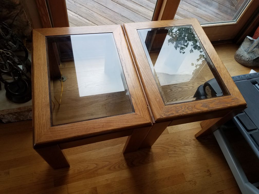 To glass end tables