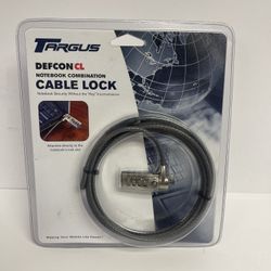 Targus Defcon CL Notebook Combination Cable Lock 6.5 foot cable PA410U - U631