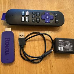 Roku Streaming Stick w/ Voice Remote + Power Adapter (Works Great)
