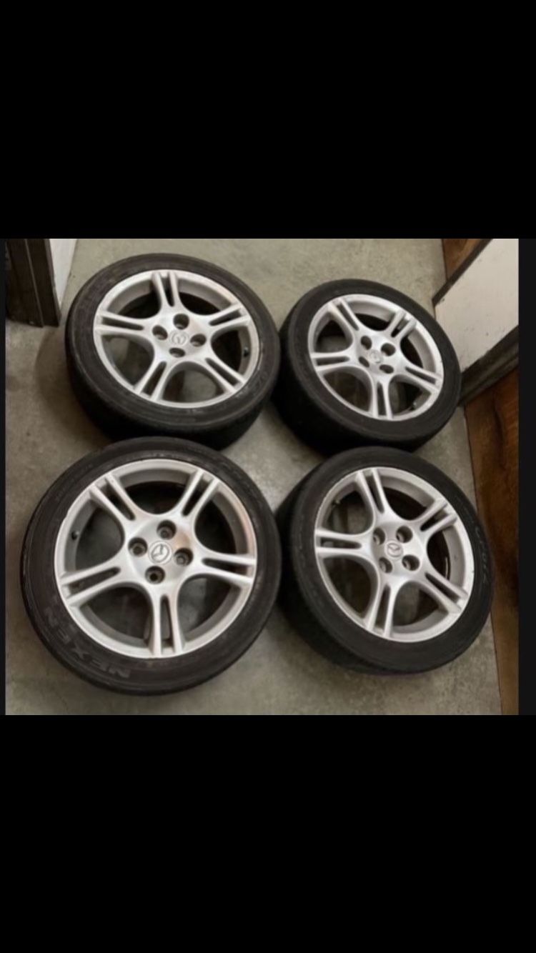 4 - 205/45r16 4x100 4x3.94 Stock Mazda Miata Fit Civic Corolla Xa Xb Ia Wheels Rims Tires!!!!!!
