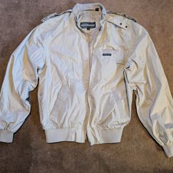 VINTAGE Members Only Jacket Men's 40L Beige Tan Full Zip Outdoors Casual