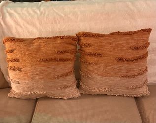 Boho Fringe Throw Pillow Set of 2
