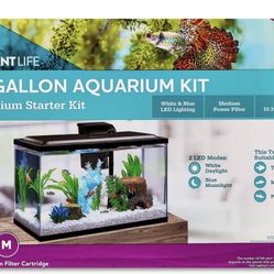 New In Box 10 Gallon Glass Aquarium Starter Kit