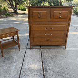Mid Century Bedroom, Set Dresser, With Nightstand