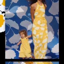 DVF X Target Yellow Ginko Halter Dress Size L