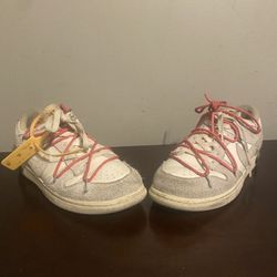 Off White Pink And White Dunks