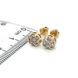 10kt Gold Flower Set Diamond Earrings .5ctw 1.10grams 153668 8