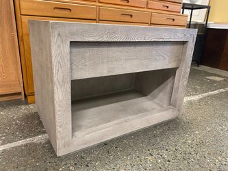 RESTORATION HARDWARE Grey Reclaimed Oak Open Nightstand