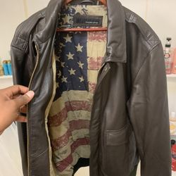 XXL Wilson Leather American Flag Jacket 
